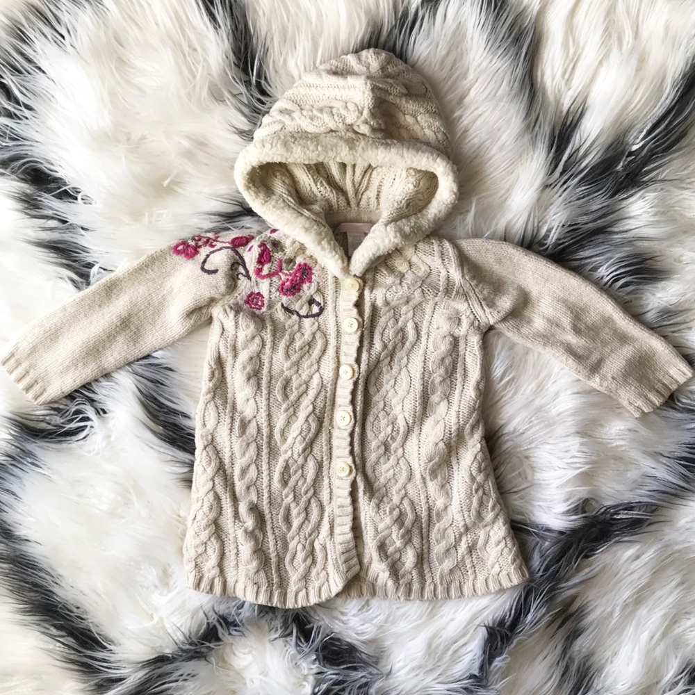 Janie and Jack Lambs Wool Knit Cardigan Sweater